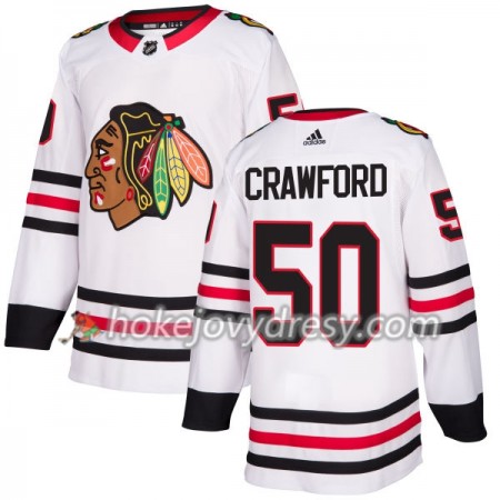 Pánské Hokejový Dres Chicago Blackhawks Corey Crawford 50 Bílá 2017-2018 Adidas Authentic